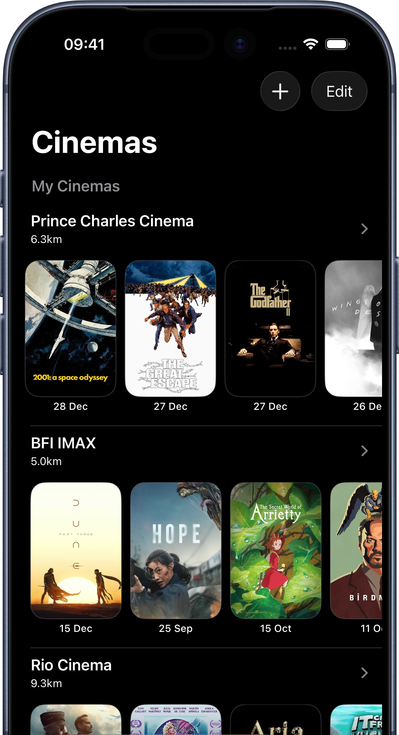 Qino showing the films playing at cinemas near you